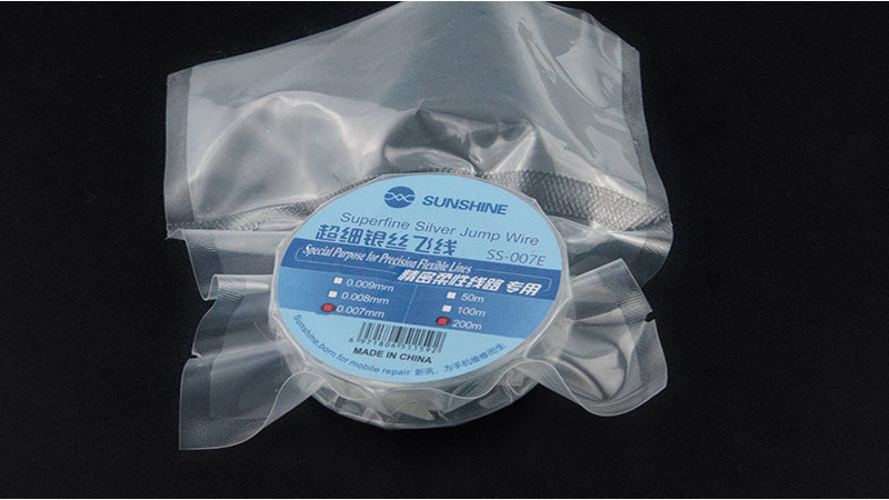 SUNSHINE Superfine Silver Jump Wire 200M 0.007MM SS-007E - Hexa Power