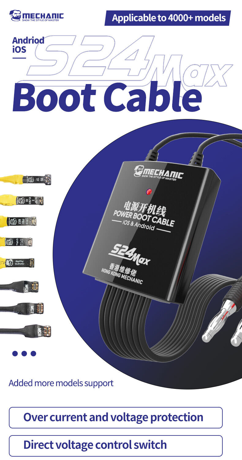 MECHANIC Power Boot Cable for IPhone and Android S24 Max - Hexa Power