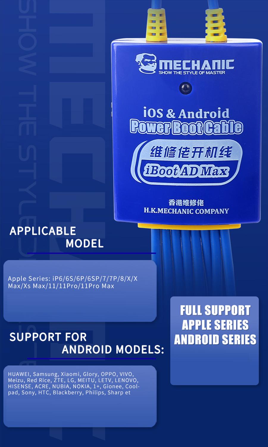 MECHANIC Power Boot Cable for IPhone and Android (25+1) AD Max - Hexa Power