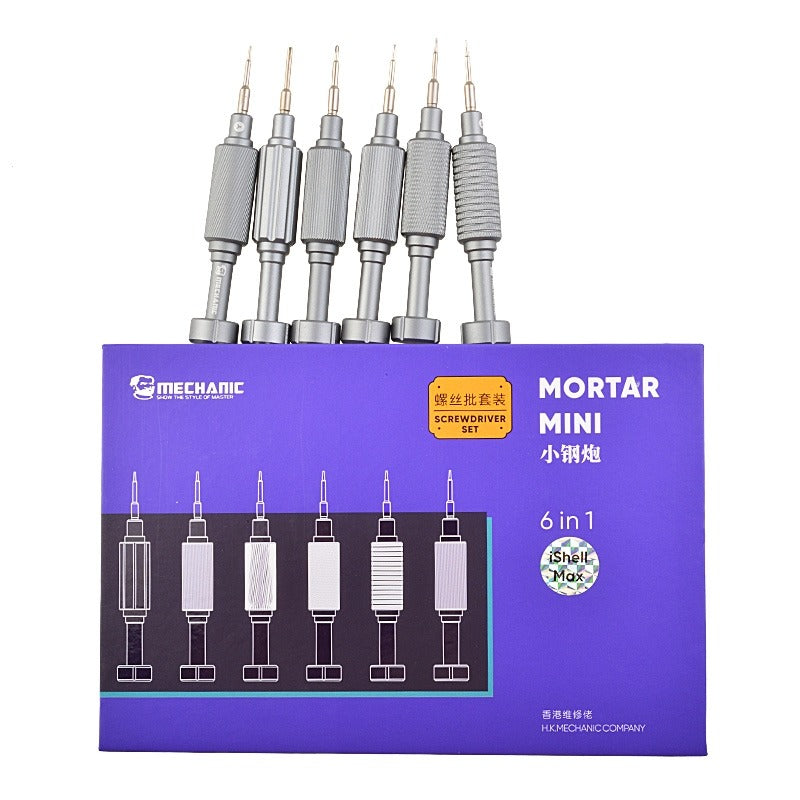 MECHANIC Mortar Mini Screwdriver Set IShell Max (6pieces) - Hexa Power