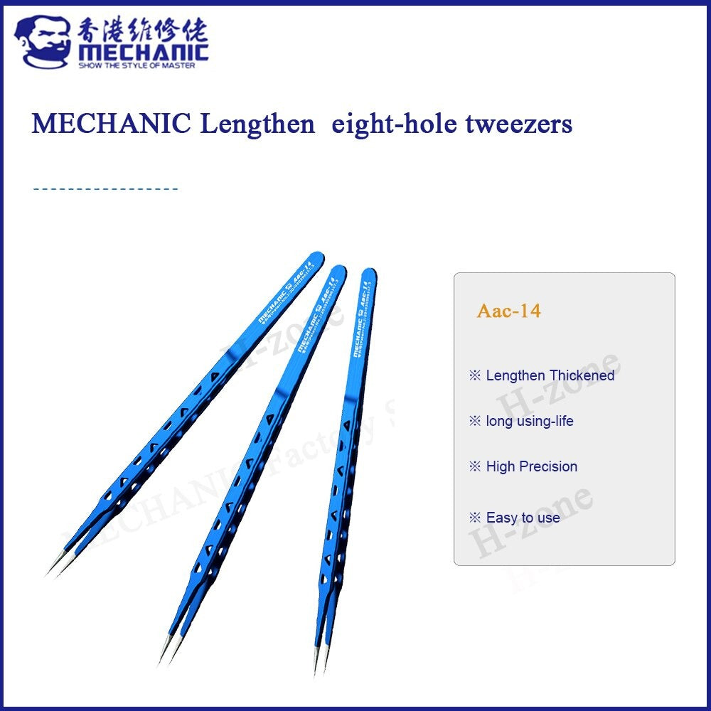 MECHANIC Lengthen eight-hole Tweezers Aac-14 - Hexa Power