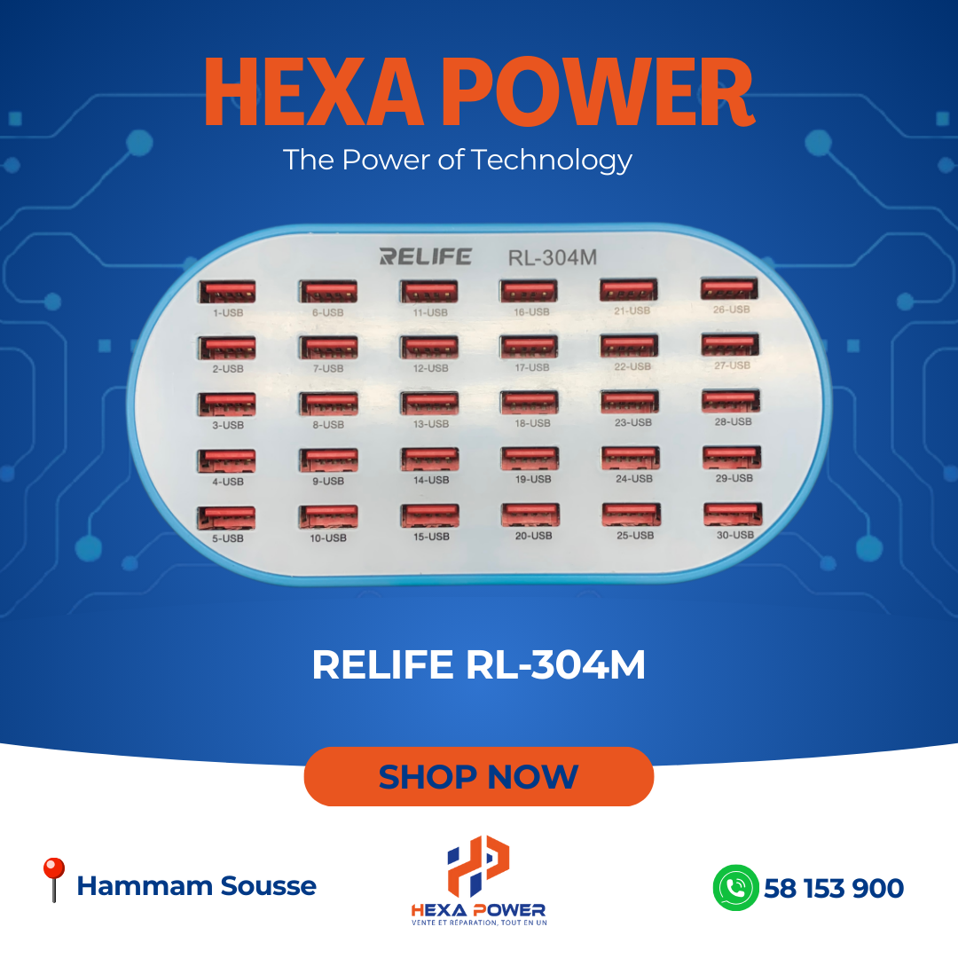 RELIFE
30 ports charger - Hexa Power