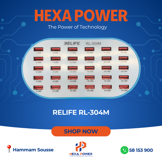RELIFE
30 ports charger - Hexa Power