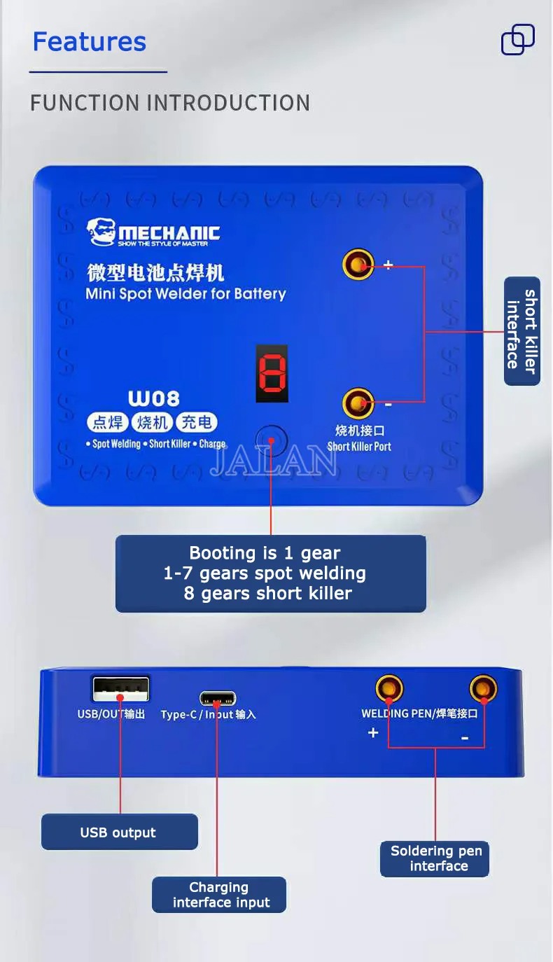 MECHANIC Mini precision spot welding machine W08 - Hexa Power