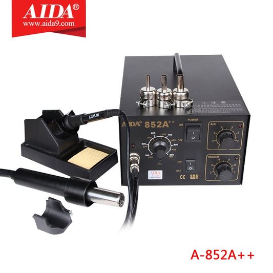 Aida 852A++ station air chaud et Fer à souder numérique professionnel pour composants SMD