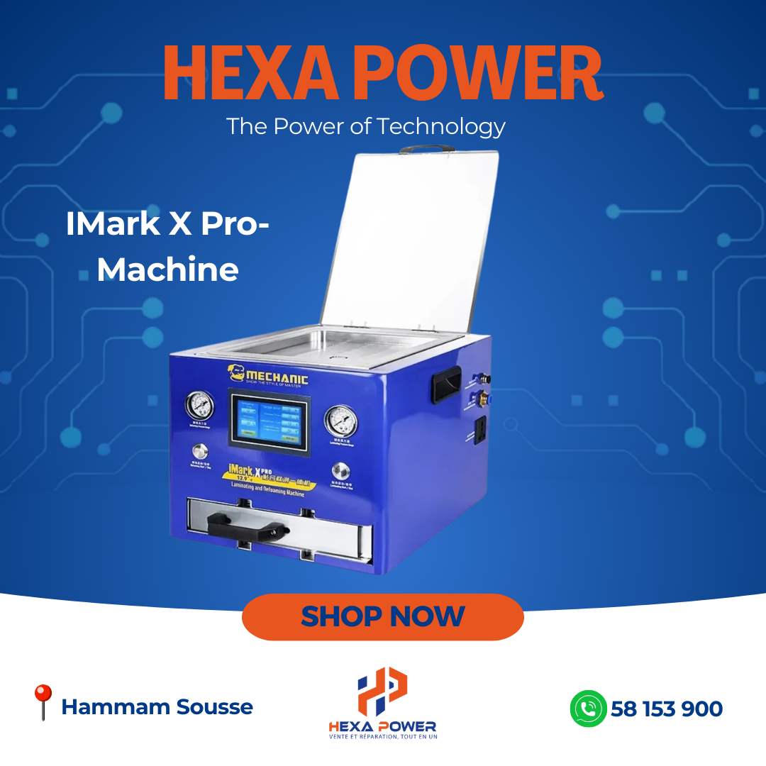 IMark X Pro-Machine à plastifier sous vide intelligente pour écran LCD, réparation LCD, sans bulles, raccord, décompression, 12.9" - Hexa Power