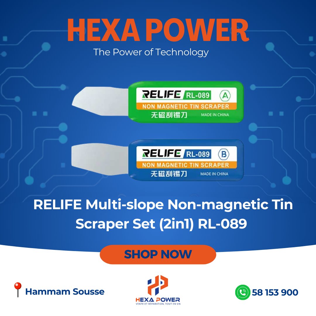 RELIFE Multi-slope Non-magnetic Tin Scraper Set (2in1) RL-089 - Hexa Power