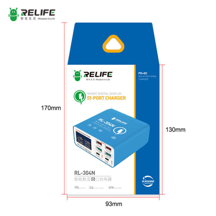 RELIFE
6 ports charger
RL-304N - Hexa Power