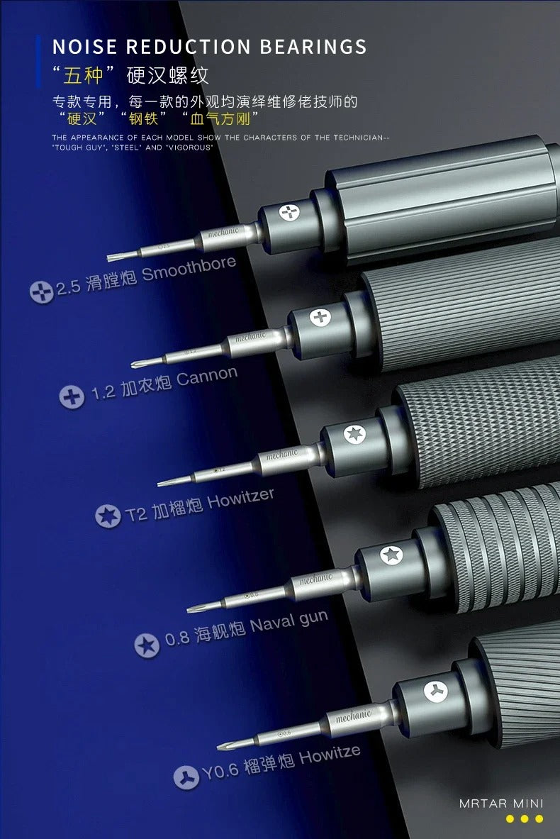 MECHANIC Mortar Mini Screwdriver Set IShell Max (6pieces) - Hexa Power