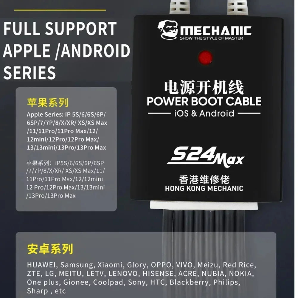 MECHANIC Power Boot Cable for IPhone and Android S24 Max - Hexa Power