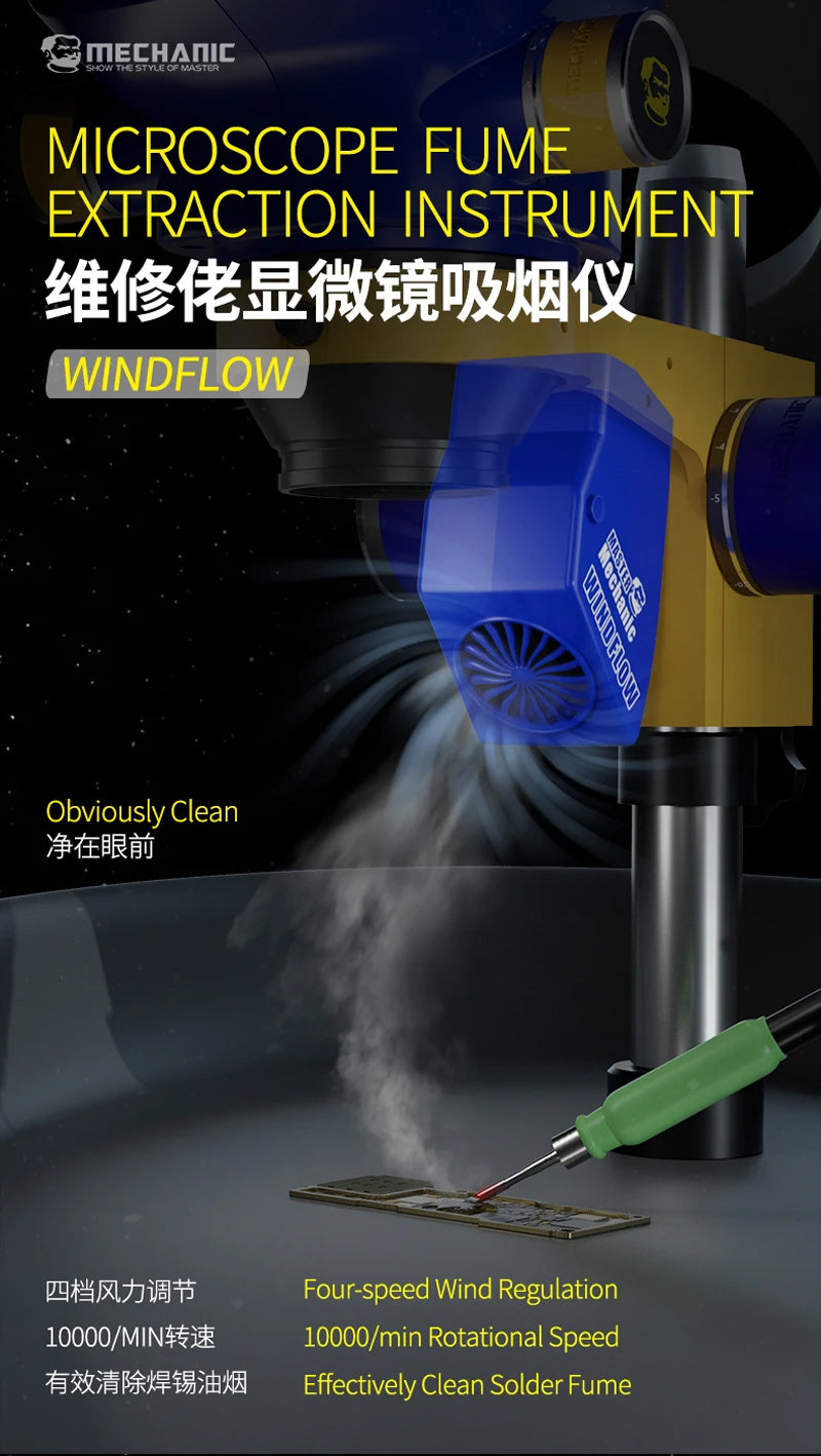 MECHANIC Windflow Powerful Microscope Fume Smoking Instrument - Hexa Power