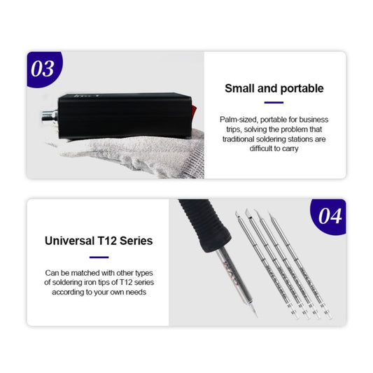 Station de soudage GVM T12-XS – Chauffage ultra-rapide et précision professionnelle