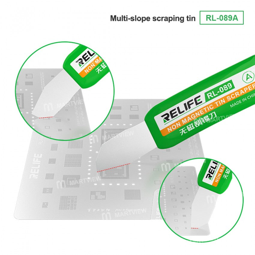 RELIFE Multi-slope Non-magnetic Tin Scraper Set (2in1) RL-089 - Hexa Power