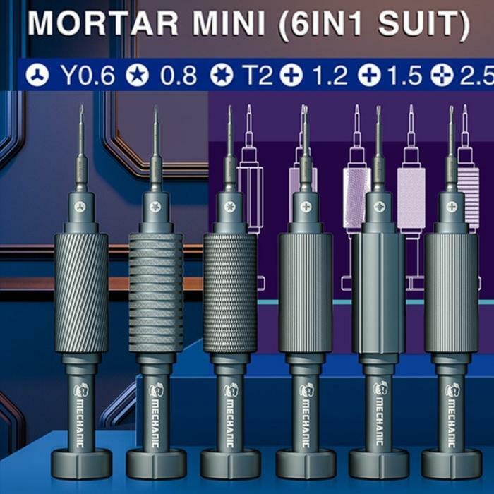 MECHANIC Mortar Mini Screwdriver Set IShell Max (6pieces) - Hexa Power