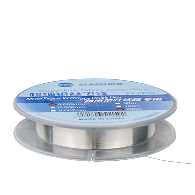 SUNSHINE Superfine Silver Jump Wire 200M 0.007MM SS-007E - Hexa Power