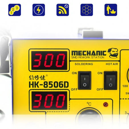 MECHANIC
Hot Air station
2 in 1
HK-8506D - Hexa Power