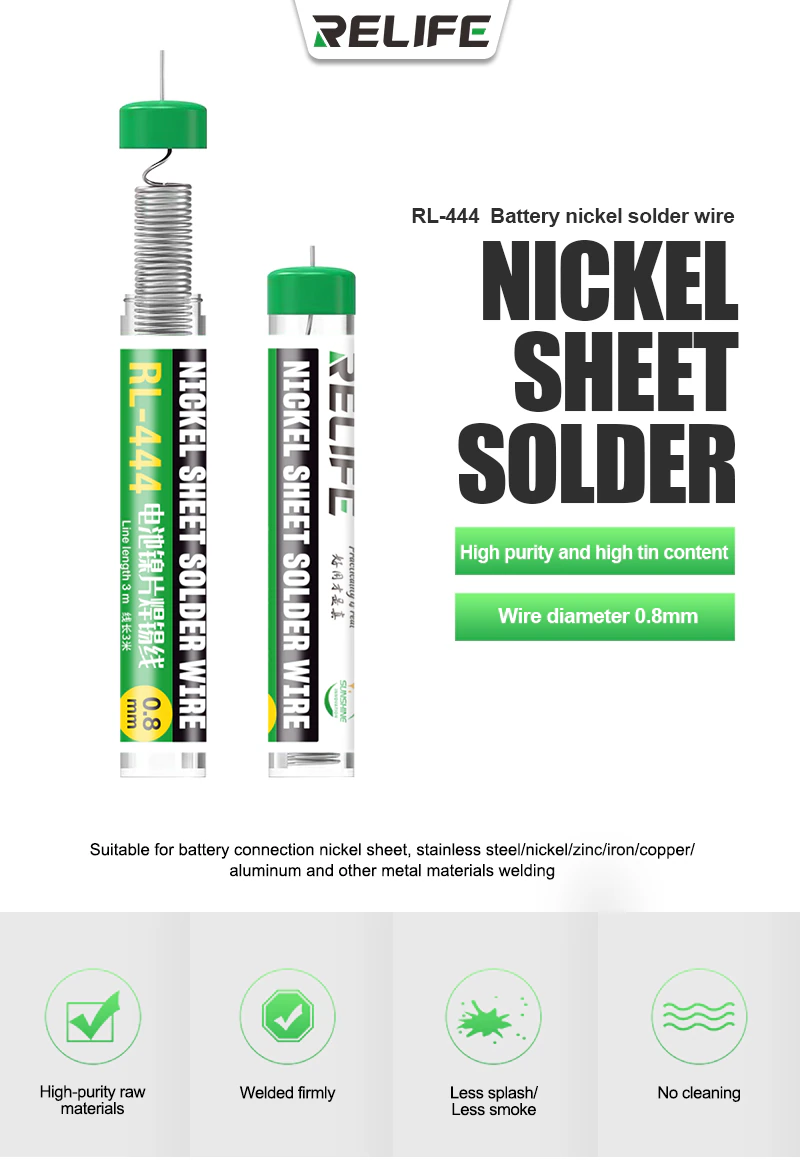 RELIFE Battery Nickel Solder Wire (0.8mm) RL-444 - Hexa Power