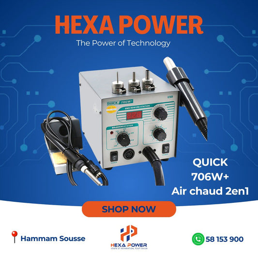 Air chaud 2en1 Quick 706w+ - Hexa Power