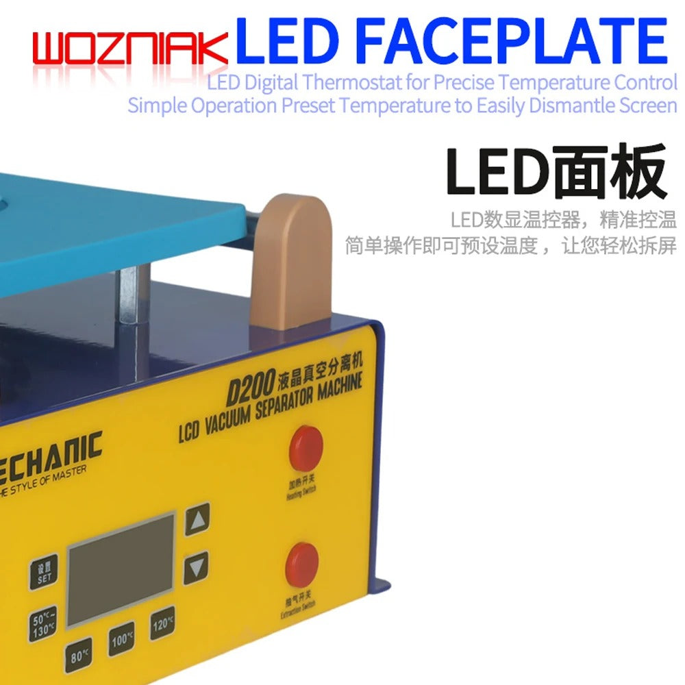 Mechanic D200 Mobile – Station de Décollement d’Écran Chauffante avec Pompe à Vide | Séparateur LCD Professionnel