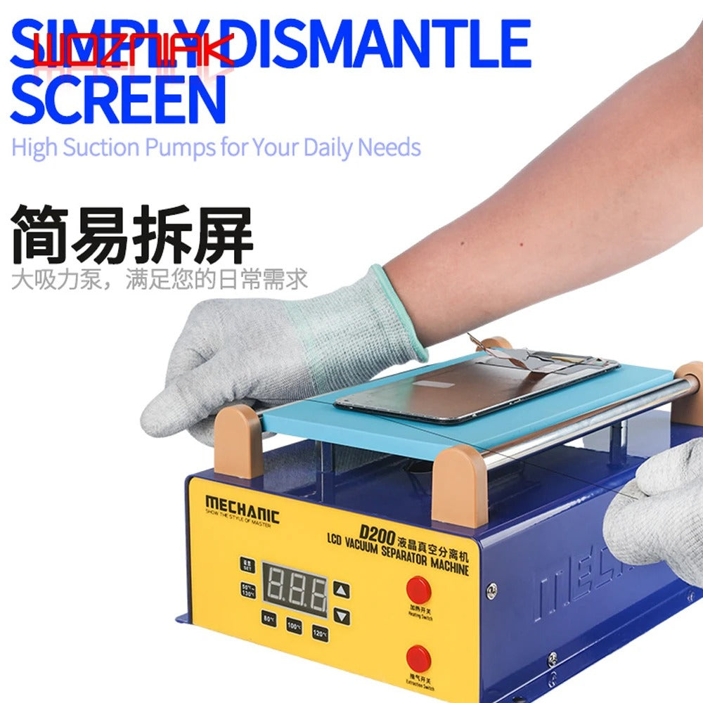 Mechanic D200 Mobile – Station de Décollement d’Écran Chauffante avec Pompe à Vide | Séparateur LCD Professionnel