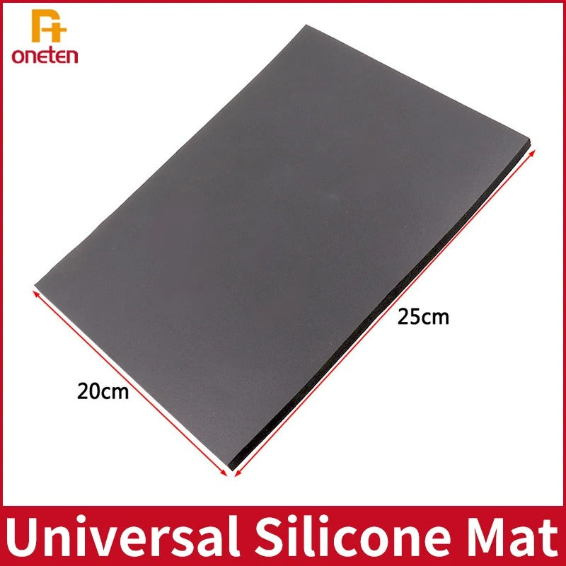 Tapis universel en Silicone Super doux 25x20cm, Machine de stratification sous vide OCA, tapis en caoutchouc, outil de réparation d'écran LCD OLED, tampon éponge noir - Hexa Power