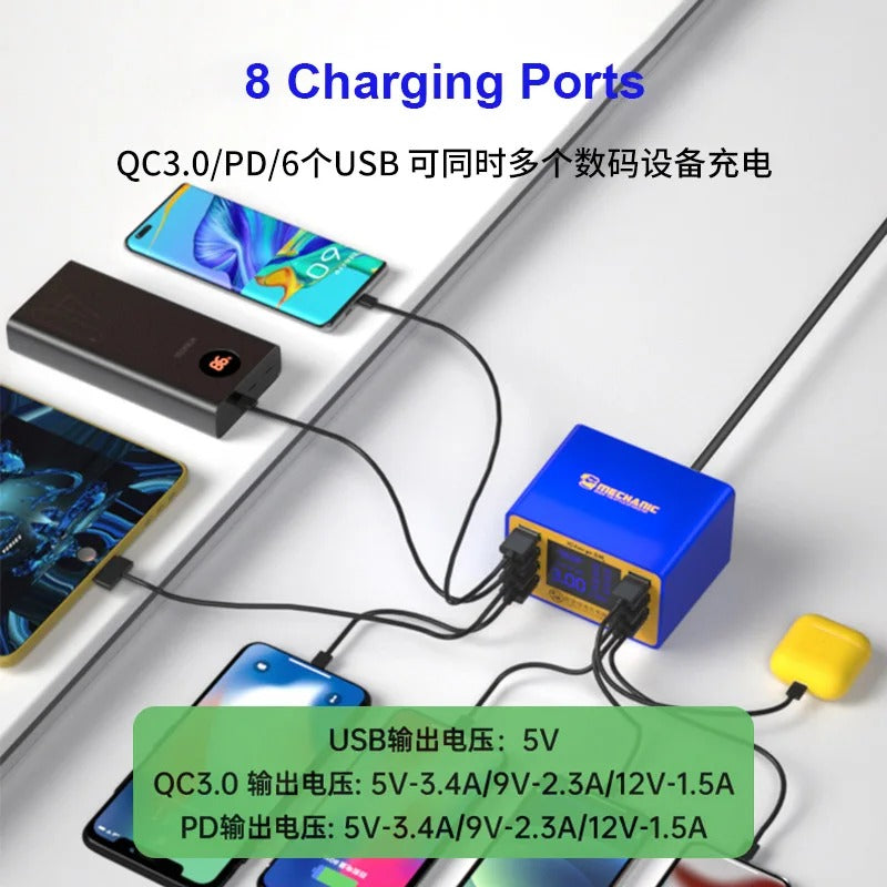 MECHANIC USB Interfaces charger LCD ICharge 8M - Hexa Power
