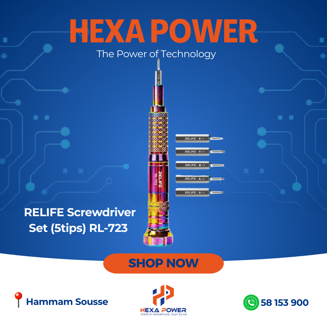 RELIFE Screwdriver Set (5tips) RL-723 - Hexa Power