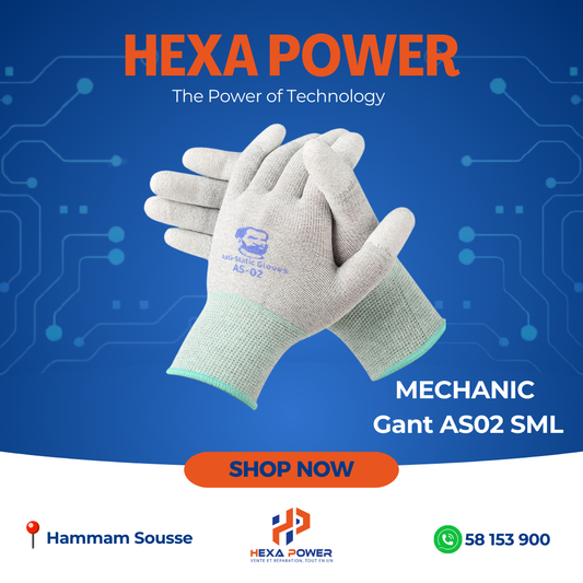 MECHANIC Anti-static Carbon Fiber Gloves AS02 SML - Hexa Power