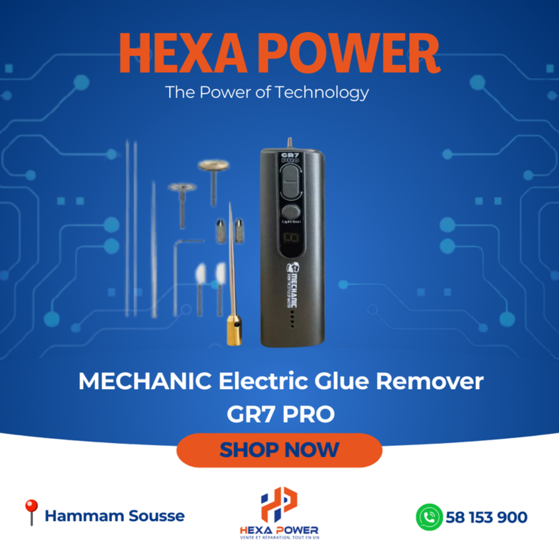 MECHANIC Electric Glue Remover GR7 PRO - Hexa Power