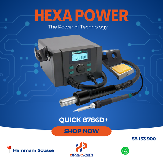 QUICK 8786D+ 2 in1 Hot Air - Hexa Power
