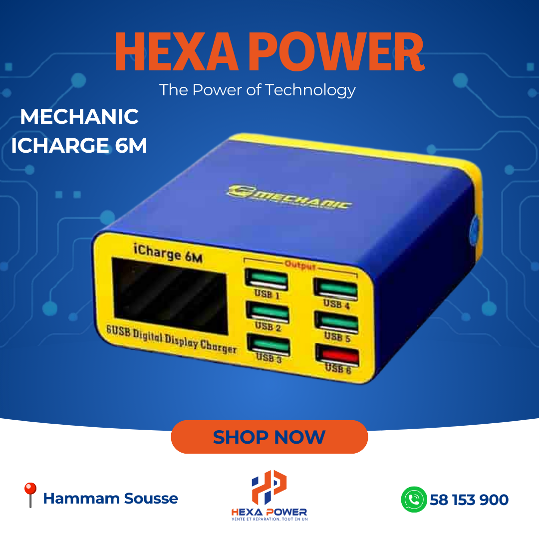 MECHANIC USB Interfaces charger LCD ICharge 6M - Hexa Power