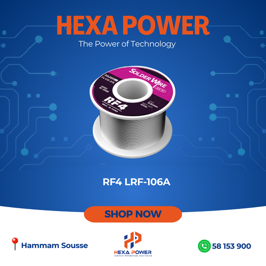 RF4 Lead-Free Rosin Core Solder Tin Wire 100GR 0.6MM RF-106A - Hexa Power