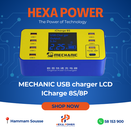 MECHANIC USB Interfaces charger LCD ICharge 8S/8P - Hexa Power