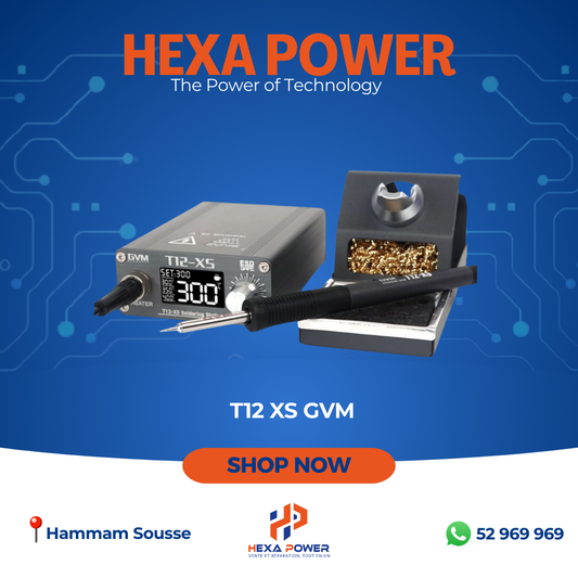 Station de soudage GVM T12-XS – Chauffage ultra-rapide et précision professionnelle