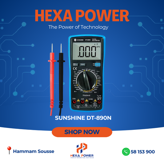 SUNSHINE Multimètre DT-890N - Hexa Power