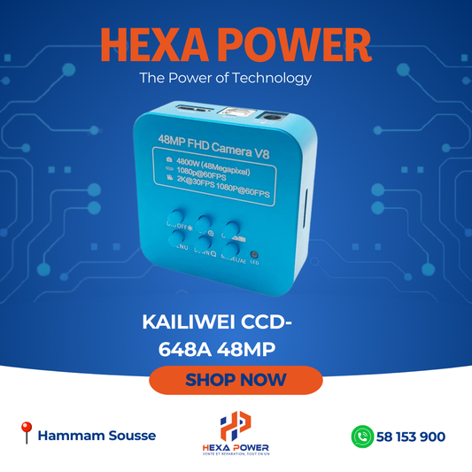 KAILIWEI CCD-648A 48MP HDMI+USB Interface Full HD CCD Microscope Industrial Camera - Hexa Power