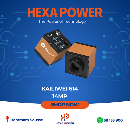 KAILIWEI 614 14MP Auto Zoom CCD Industrial Electronic Trinocular Microscope Video Camera - Hexa Power