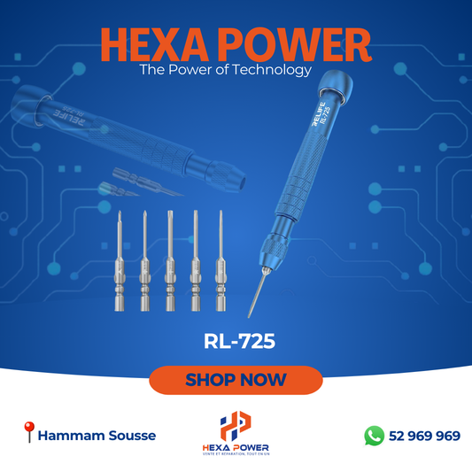 RELIFE RL-725 – Tournevis dynamométrique 6-en-1 pour réparation mobile