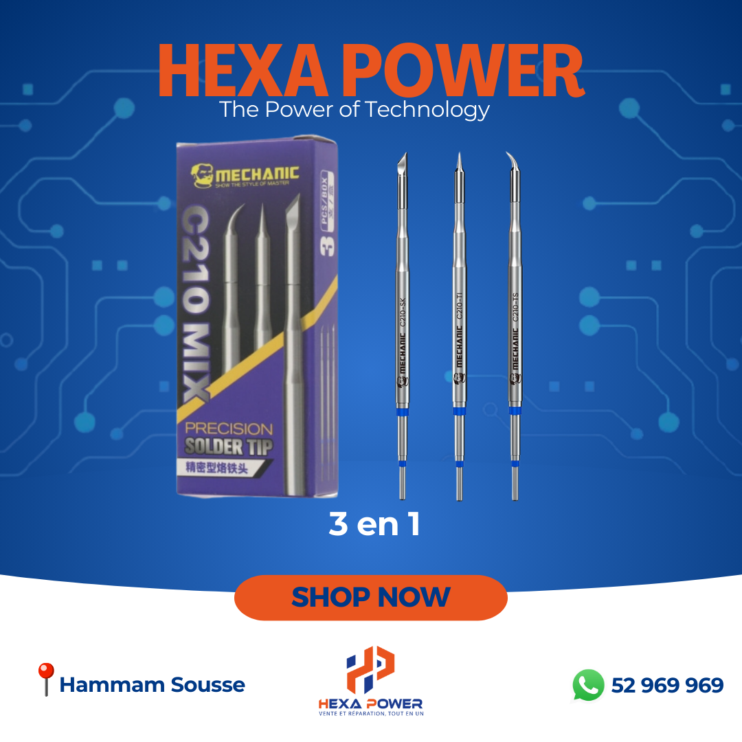 Mechanic C210 MIX 3 in 1 – Set de Pointes de Soudure de Précision IS-TS-SK