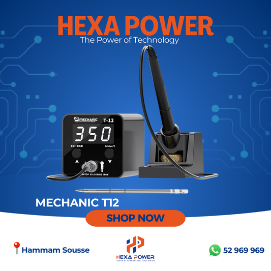 Station de soudage numérique Mechanic T12 50W – Fer à souder T12 avec écran LED