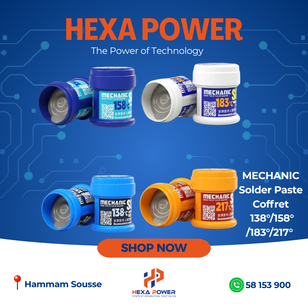 MECHANIC Solder Paste Coffret  138°/158° /183°/217° - Hexa Power