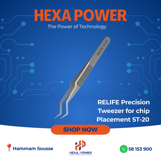 RELIFE Precision Tweezer for chip Placement ST-20 - Hexa Power