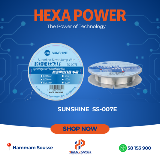 SUNSHINE Superfine Silver Jump Wire 200M 0.007MM SS-007E - Hexa Power