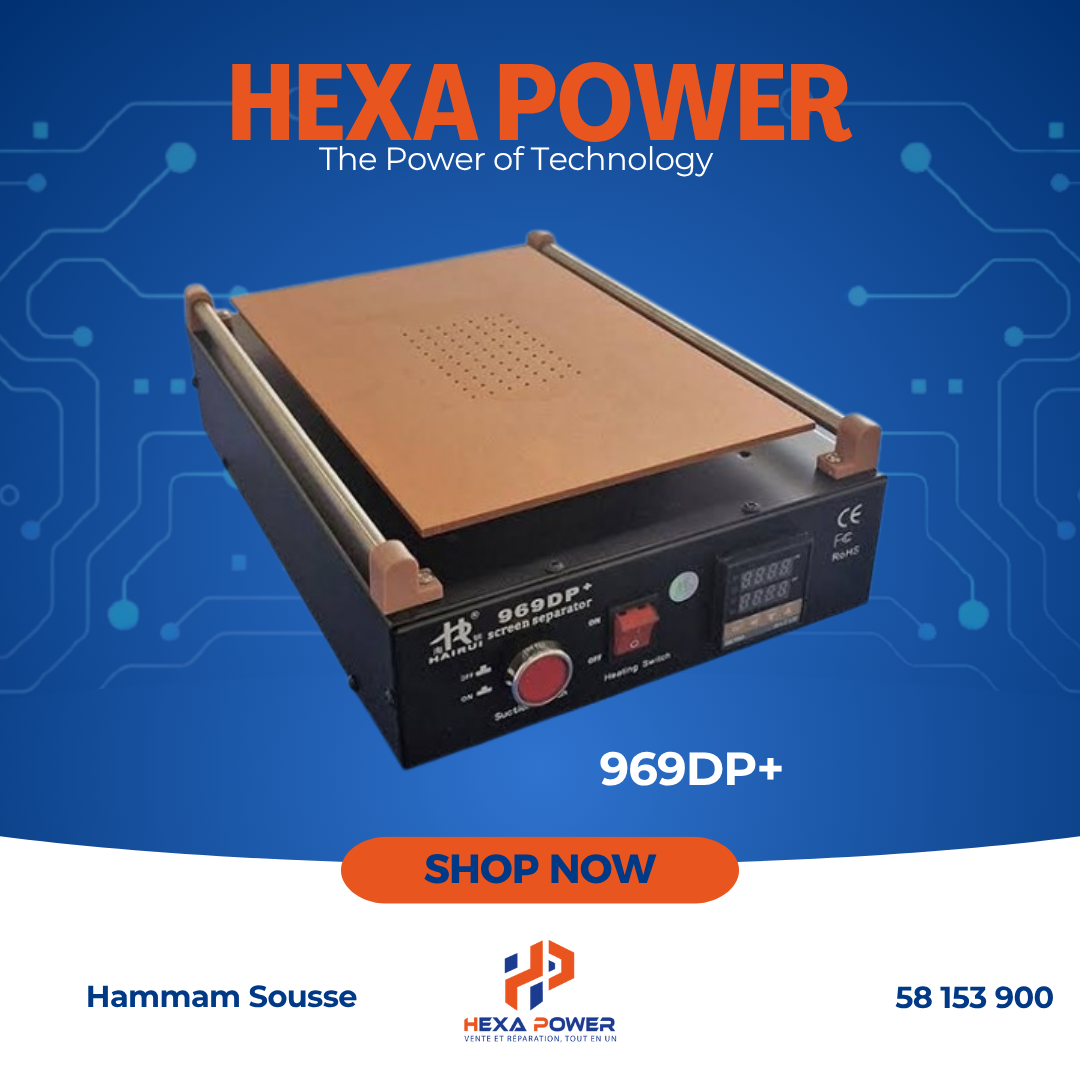 HAIRUI 969DP – Machine de séparation écran LCD 10 pouces pour smartphones - Hexa Power