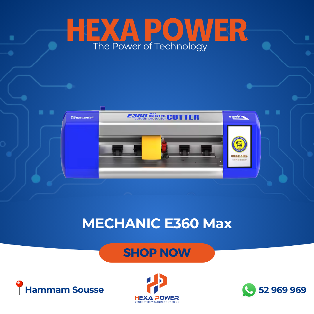 Mechanic E360 Max – Machine Intelligente de Découpe Film Hydrogel | Cloud Cutting Pro