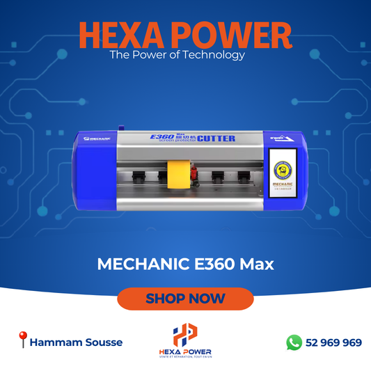 Mechanic E360 Max – Machine Intelligente de Découpe Film Hydrogel | Cloud Cutting Pro