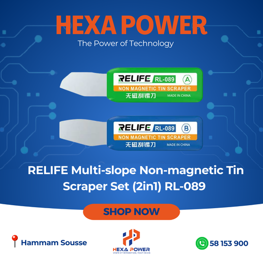 RELIFE Multi-slope Non-magnetic Tin Scraper Set (2in1) RL-089 - Hexa Power