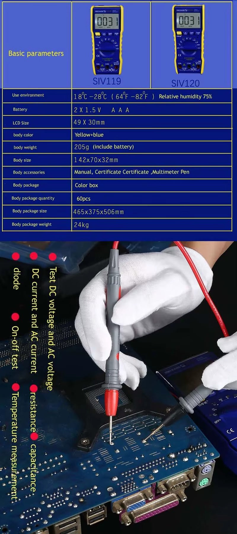 MECHANIC Multimetre SIV120 - Hexa Power