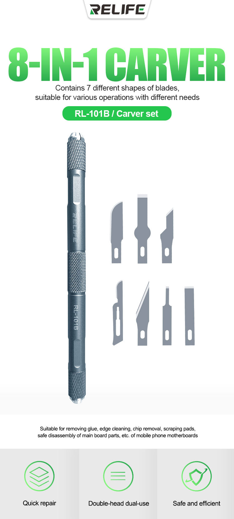 RELIFE Knife Set (8in1) RL-101B - Hexa Power
