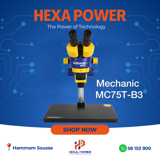 MECHANIC Microscope
Industrial Trinocular stereo
MC75T-B3 - Hexa Power